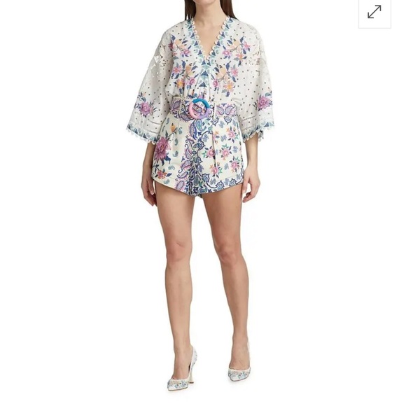 NWT FARM RIO Romantic Bandana Belted Shorts Size XL - Picture 1 of 7